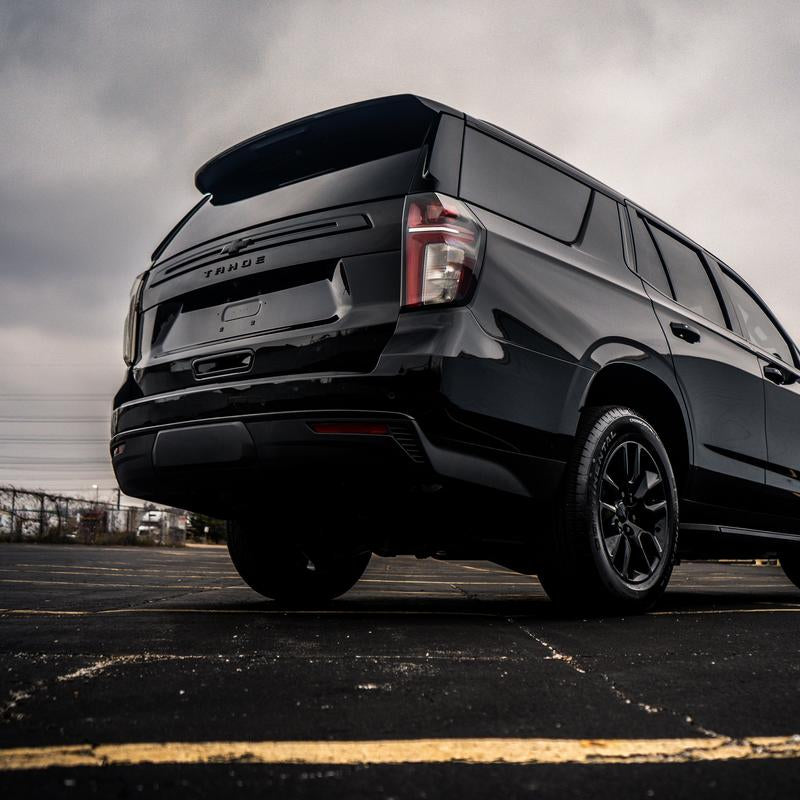 2021 2024 Chevy Tahoe Blackout Rear Bumper Trim VIP Auto Accessories 2021-2024-chevy-tahoe-blackout-rear-bumper-trim-vip-auto-accessories