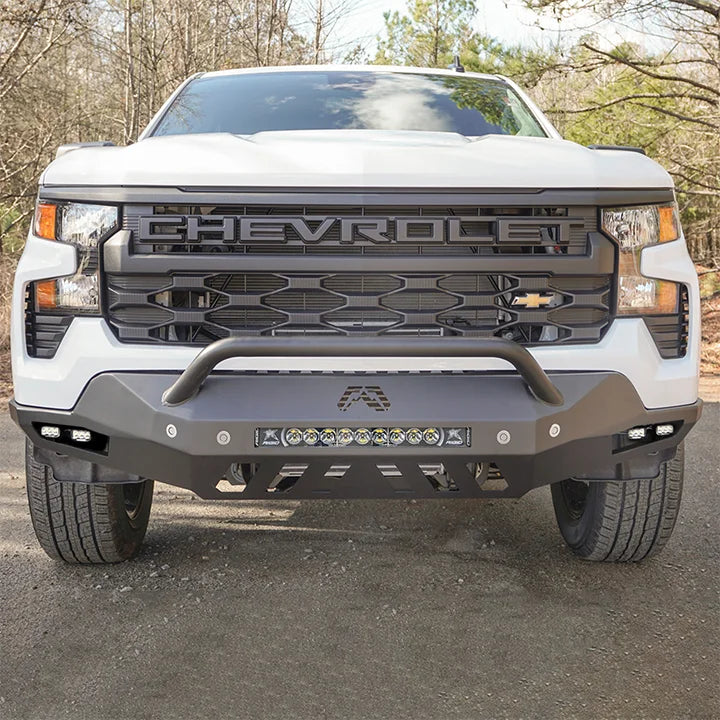 Fab Fours Vengeance Front Sensor Bumper w/ Pre-Runner Guard | Fits 2022+ Chevy Silverado 1500