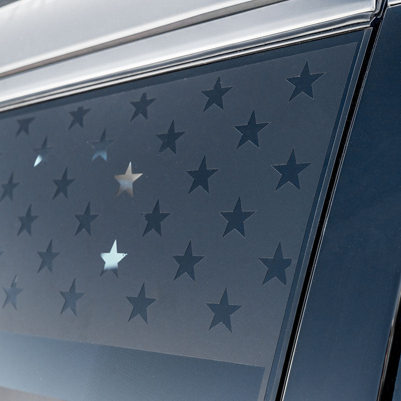 2022+ Jeep Grand Cherokee American Flag Quarter Glass Decal