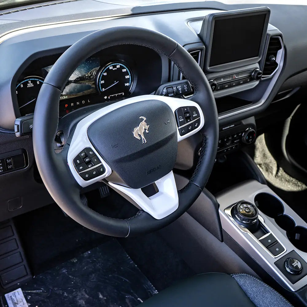 2021+ Ford Bronco Sport Heritage Interior White Steering Wheel Trim Cover