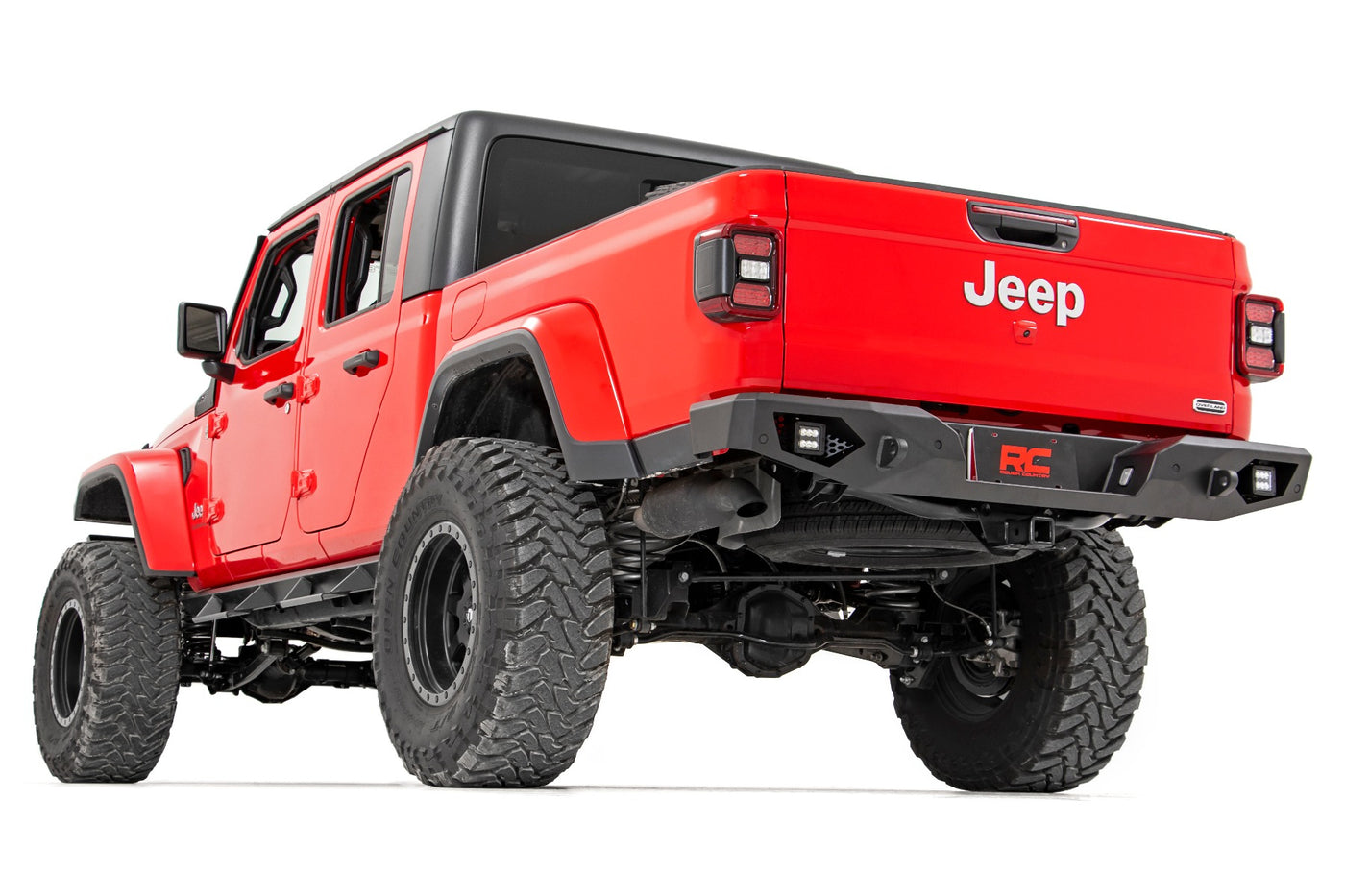 Heavy Duty Rear Bumper with 2" LED Cubes for Jeep Gladiator JT 2020+
