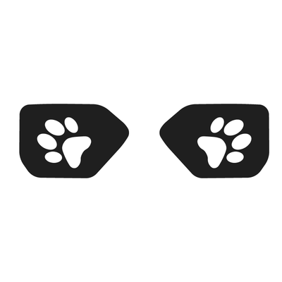 VGCPAW001MBSubaru Crosstrek Dog Paw Rear Reflector Overlay, Matte Black