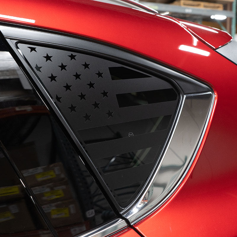 2017+ Mazda CX-5 American Flag Quarter Glass Decal