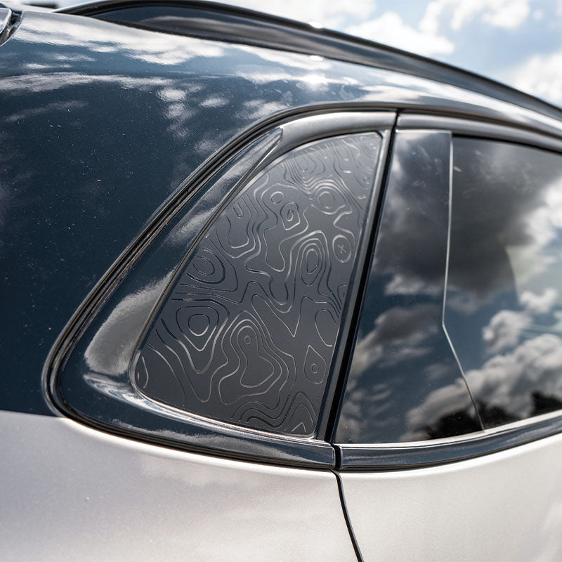 2020+ Mazda CX-30 Topographic Map Quarter Glass Decal