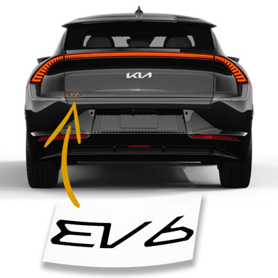 2022+ Kia EV6 Rear Hatch Nameplate Overlay