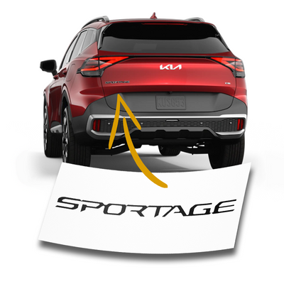 2023+ Kia Sportage Rear Hatch Nameplate Overlay