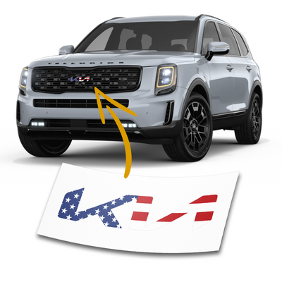 2022 Kia Telluride American Flag Emblem Overlays