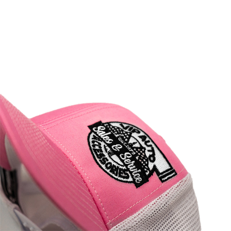 Turbo Trucker Hat Pink/White