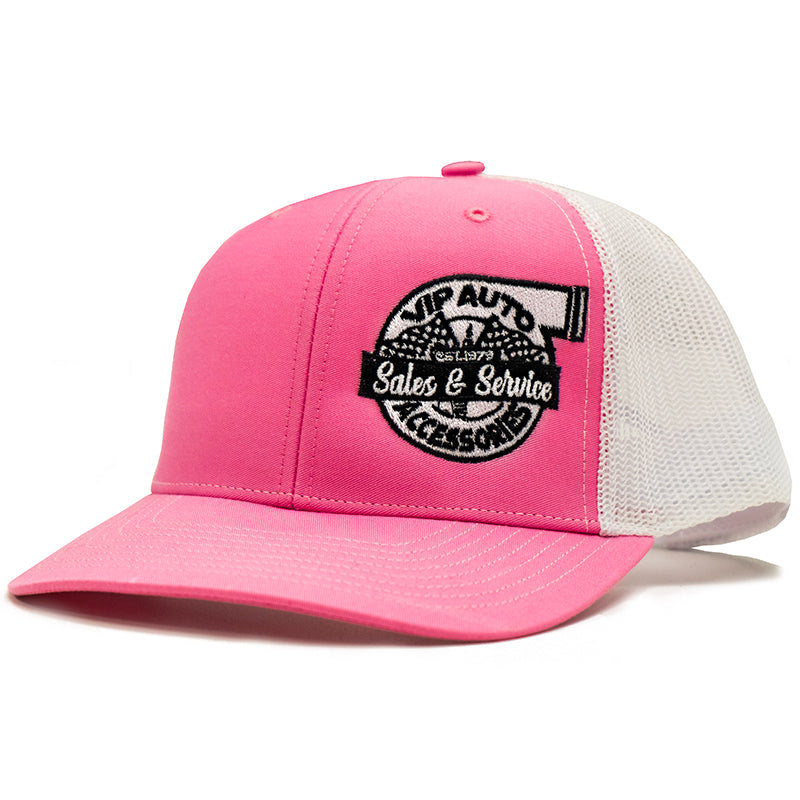 Turbo Trucker Hat Pink/White